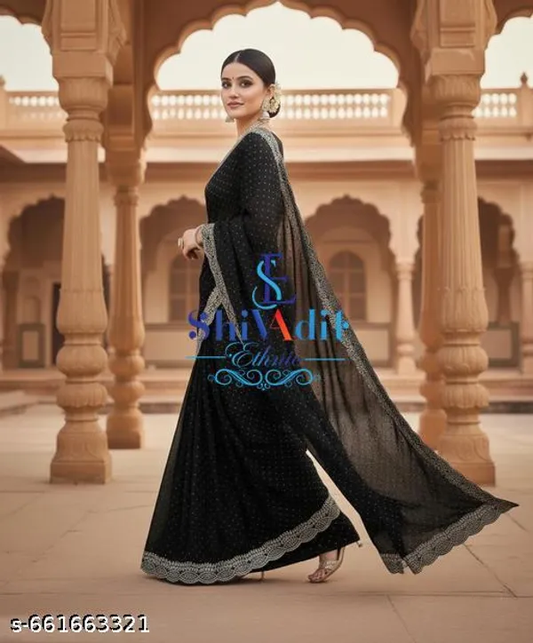 New_Designer_Worked_Georgette_Fabric_Saree_For_Party_And_All_Occasions