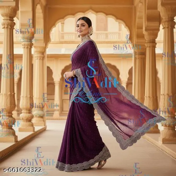 New_Designer_Worked_Georgette_Fabric_Saree_For_Party_And_All_Occasions