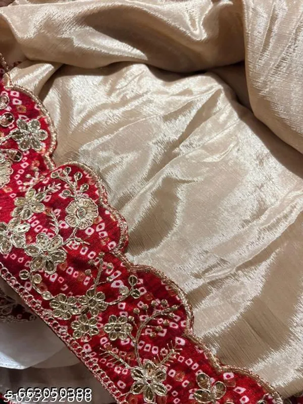 Meesho_Viral_Tranding_Cream_Beautiful_Chinon_Silk_Saree_With_Bandhej_Gotta_Work