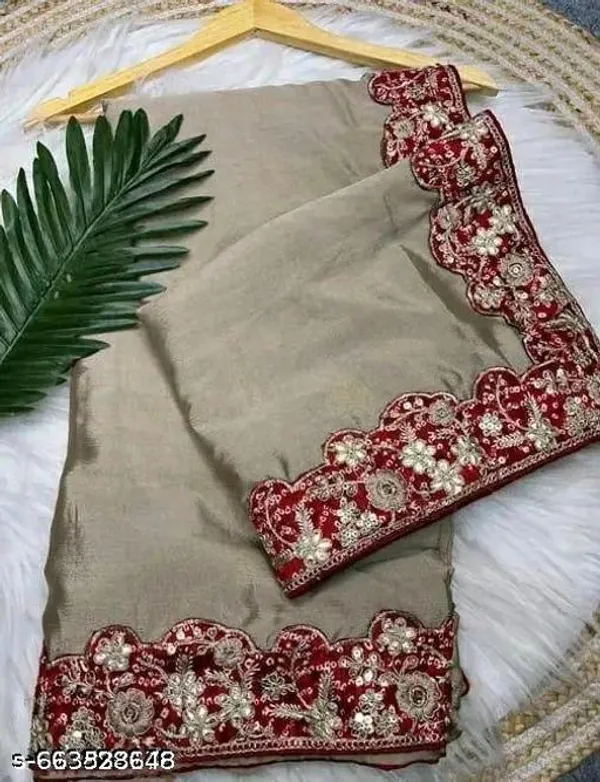 Beautiful_Chinon_Silk_Bhandhej_Gota_And_Sequnces_Lace_Border_Saree