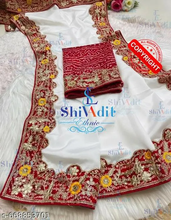 Beautiful_Chinon_Silk_Saree_With_Bandhej_Gotta_Work
