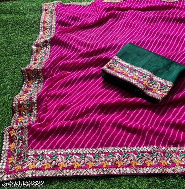 New_Superhit_Trending_Embroidered_Cotton_Thread_Sequins_Work_Designer_Saree