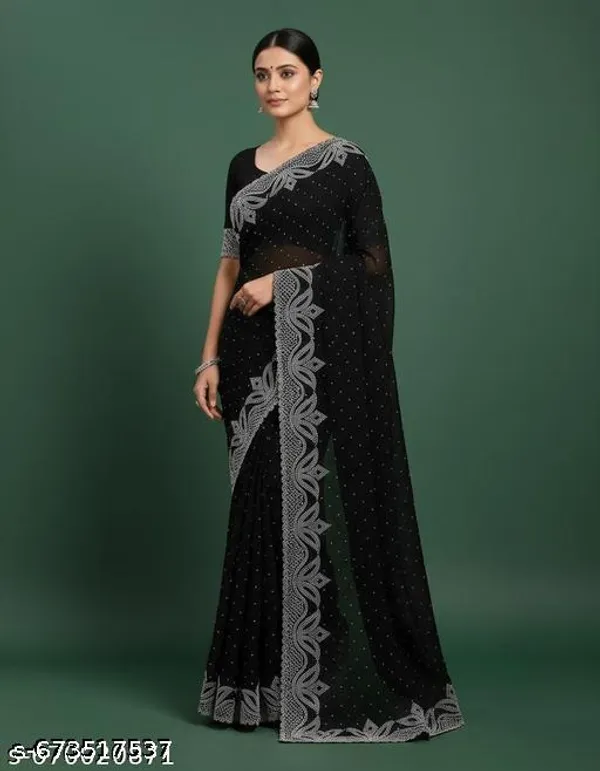 New_Design_Fancy_Saree_With_Swarovski_Daimond_Work_Party_Wear_Festive_Wear_Saree