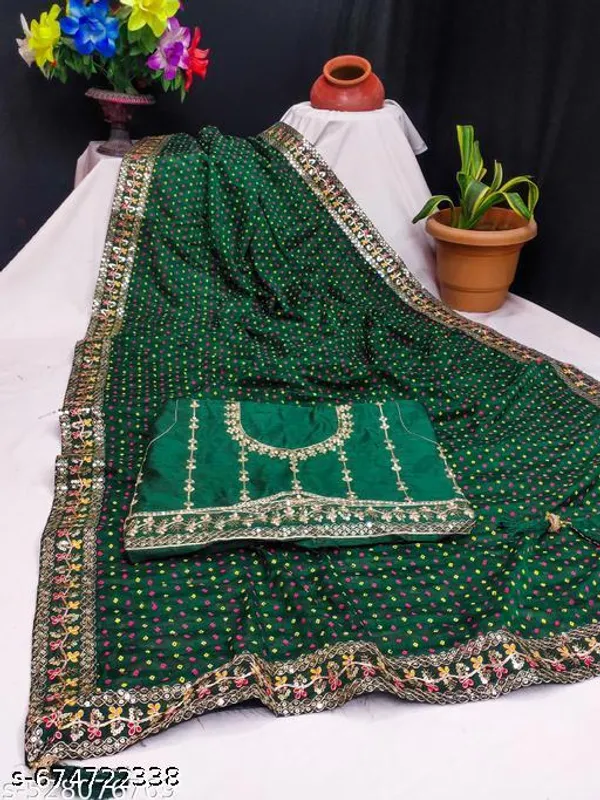 Fency_Disener_Georgette_Pretty_Sarees_With_New_Fency_Border_With_Blouse_Piece