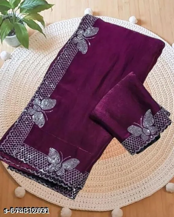Trendig_Butterfly_Stone_Diamond_Work_Saree