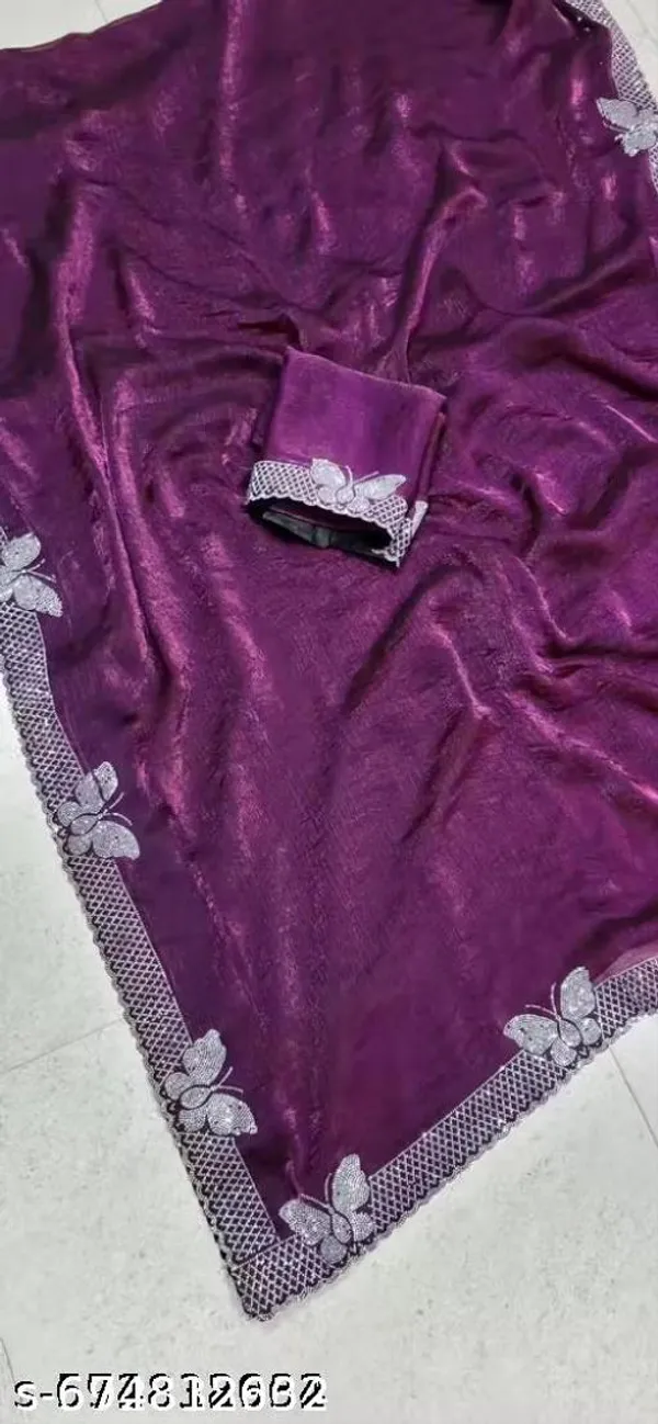 Beautiful_Chinon_Party_Wear_Saree_With_Beads_And_Stone_Diamond_Work_Butterfly_Lace_And_Fancy_Work_Blouse