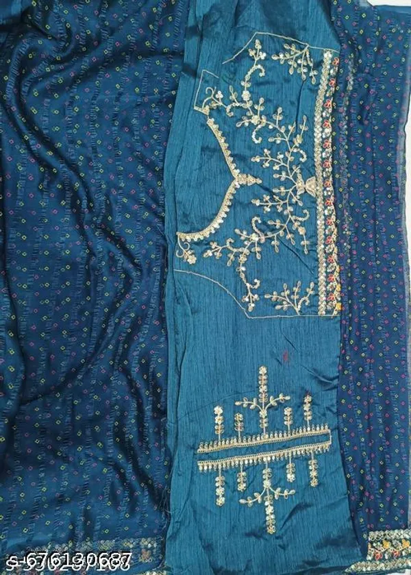 Sawan_Special_Lahariya_Print_Georgette_Saree_Soft_Georgette_Fabric_With_Codding_Sequence_With_Multi_Colour_Dhaga_Embroidery_Work_Lace_On_Border_Superhit_Mothra_Design_With_Blouse