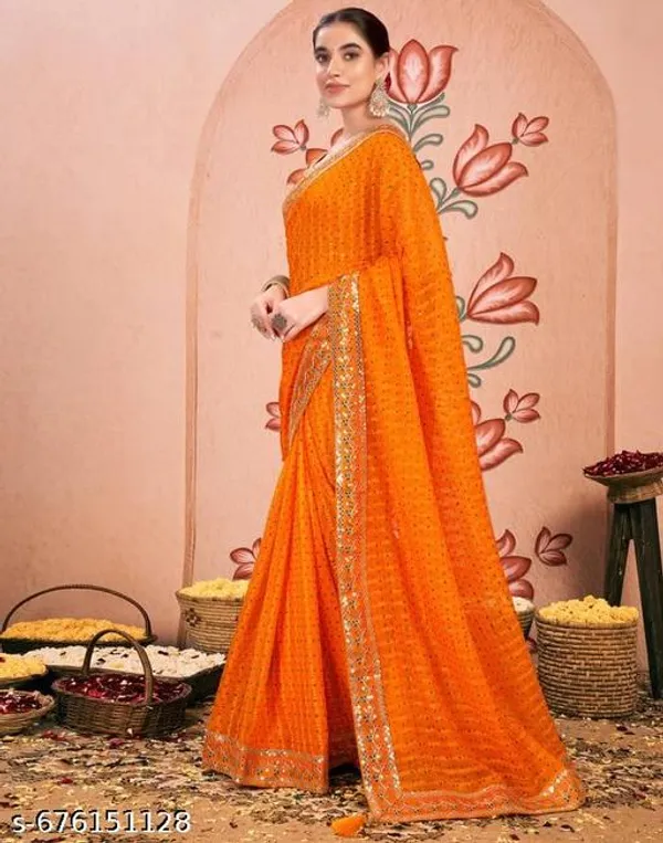 New_Superhit_Trending_Bandhani_Embroidered_Saree