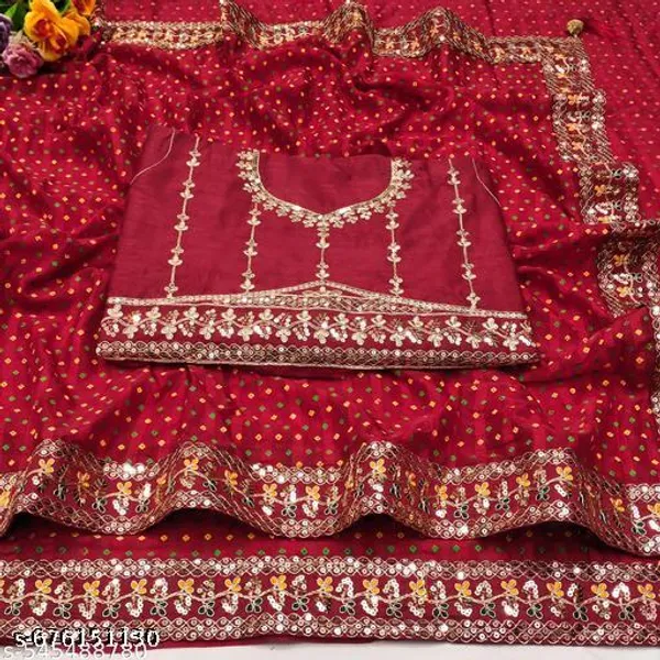 New_Superhit_Trending_Bandhani_Embroidered_Saree