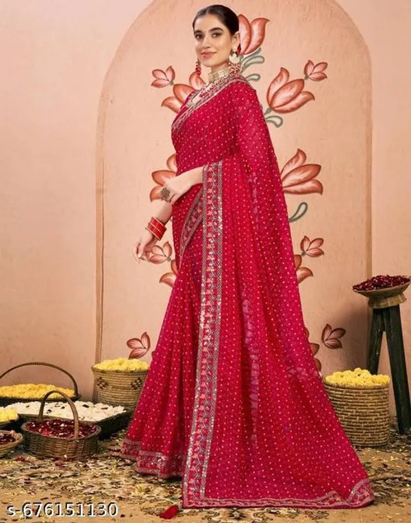 New_Superhit_Trending_Bandhani_Embroidered_Saree