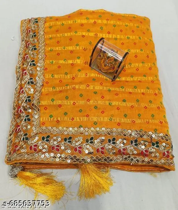 Fancy_Designer_Georgette_Pretty_Sarees_Witgh_New_Fancy_Border_With_Blouse_Piece