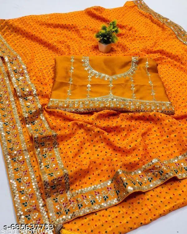 Fancy_Designer_Georgette_Pretty_Sarees_Witgh_New_Fancy_Border_With_Blouse_Piece