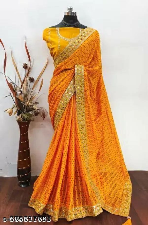 Fancy_Designer_Georgette_Pretty_Sarees_Witgh_New_Fancy_Border_With_Blouse_Piece