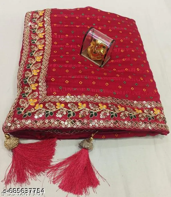 Fancy_Designer_Georgette_Pretty_Sarees_Witgh_New_Fancy_Border_With_Blouse_Piece