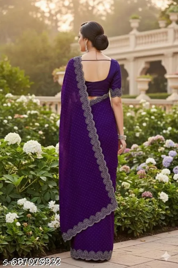 New_Trending_Diamond_Hand_Work_Partywear_Saree_For_Women_With_Blouse_Piece_Top_Selling_Saree_Saree_With_Blouse_New_Design_Fancy_Saree_With_Hand_Work_Party_Wear_Fastive_Wear_Saree_With_Hot_Fix_Blouse