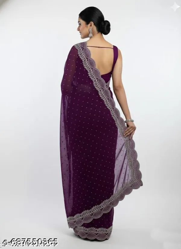 Diamond_Work_Stone_Work_Silk_Saree_With_Running_Blouse_Piece_Sari_For_Women_S_Girls