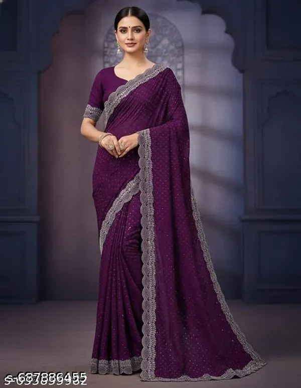 Wine_Georgett_Best_New_Sarees_Collection_Party_Wear_And_Wedding_Wear_Siroski_Stone_Kraddle