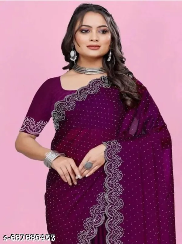 Wine_Georgett_Best_New_Sarees_Collection_Party_Wear_And_Wedding_Wear_Siroski_Stone_Kraddle