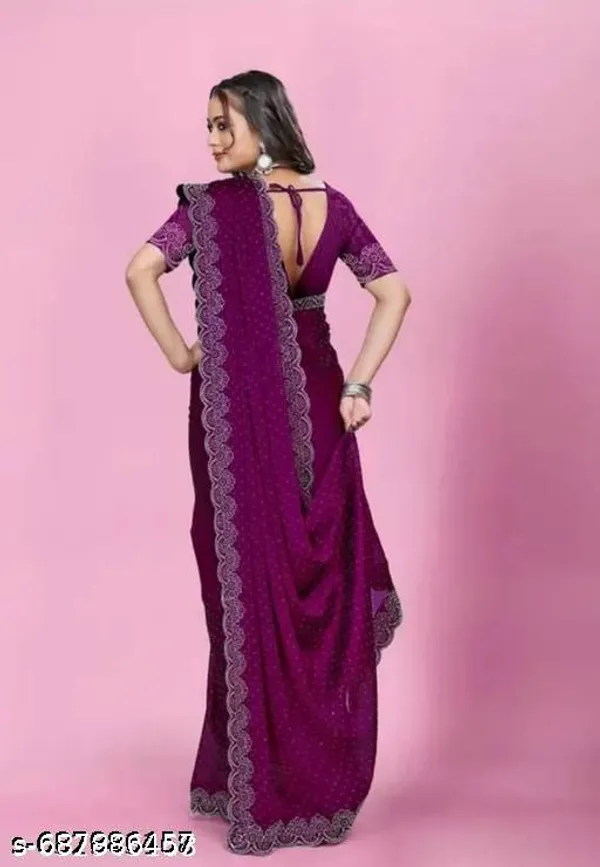 Wine_Georgett_Best_New_Sarees_Collection_Party_Wear_And_Wedding_Wear_Siroski_Stone_Kraddle