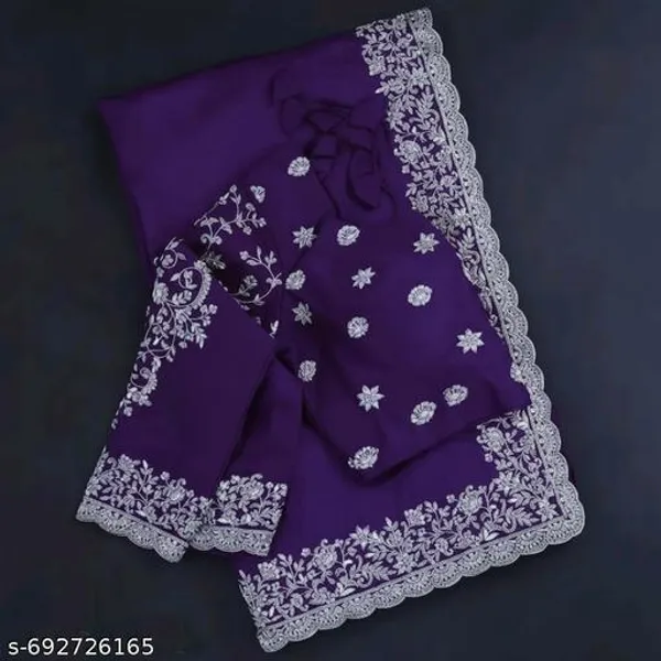 Beautiful_Embroidery_Lace_Silk_Saree_With_Blouse_Piece