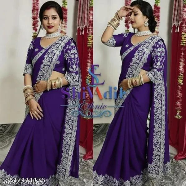 Beautiful_Embroidery_Lace_Silk_Saree_With_Blouse_Piece