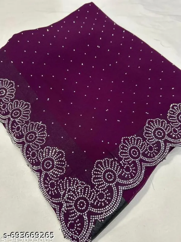 Trending_Georgette_Fabric_Saree_With_Daimond_Work_Saree