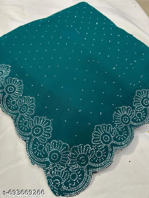 Trending_Georgette_Fabric_Saree_With_Daimond_Work_Saree