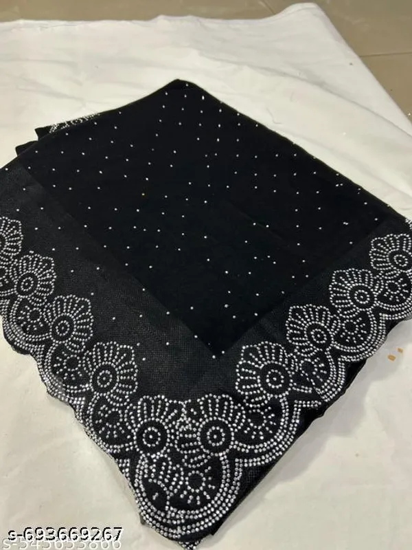 Trending_Georgette_Fabric_Saree_With_Daimond_Work_Saree
