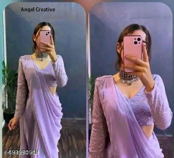 New_Embroidery_Designer_Sequnce_Saree_With_Embroidery_Self_Designer_Blouse