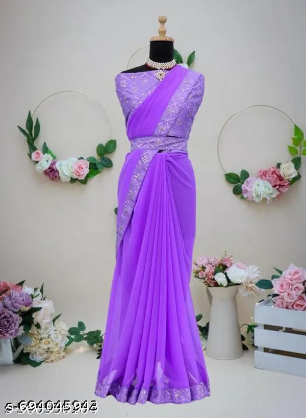 Georgette_Latest_Festival_Collection_Saree_With_Attached_Belt_And_Blouse_Ethnic_Party_Traditional_Designer_Ready_To_Wear_Sari_For_Women_S