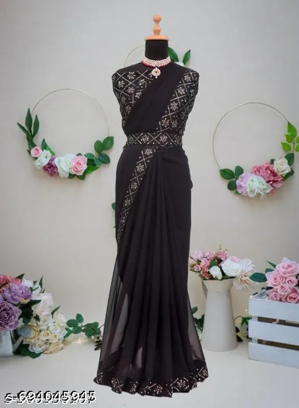 Georgette_Latest_Festival_Collection_Saree_With_Attached_Belt_And_Blouse_Ethnic_Party_Traditional_Designer_Ready_To_Wear_Sari_For_Women_S