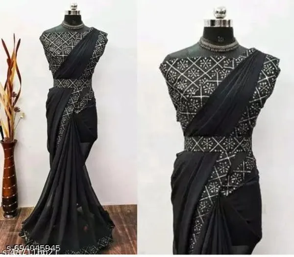 Georgette_Latest_Festival_Collection_Saree_With_Attached_Belt_And_Blouse_Ethnic_Party_Traditional_Designer_Ready_To_Wear_Sari_For_Women_S