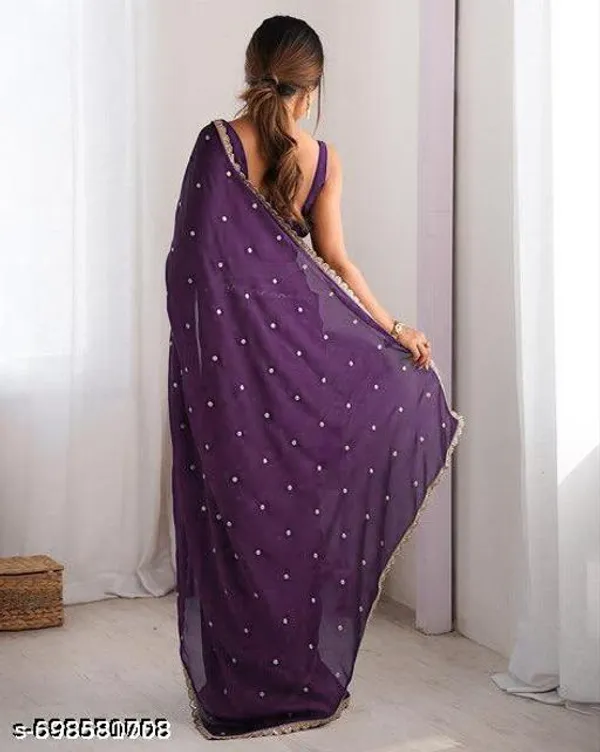 New_Superhit_Trending_Embroidered_Cotton_Thread_Sequins_Work_Designer_Saree