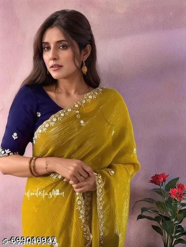 New_Arrival_Designer_Embroidery_Saree_With_Elegant_Look
