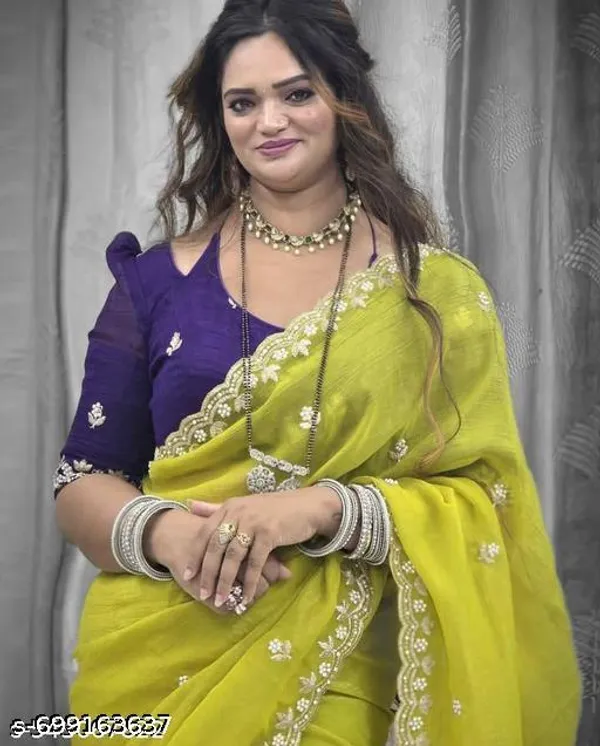 Women_S_Trendy_Crunchy_Rich_Handwork_Saree_Handloom_Moti_Work_Saree_Beautiful_Sequence_Saree_Work_Scalloped_Cut_Work_Border_Saree_Rich_Embroidery_Work_With_Separate_Blouse_Piece