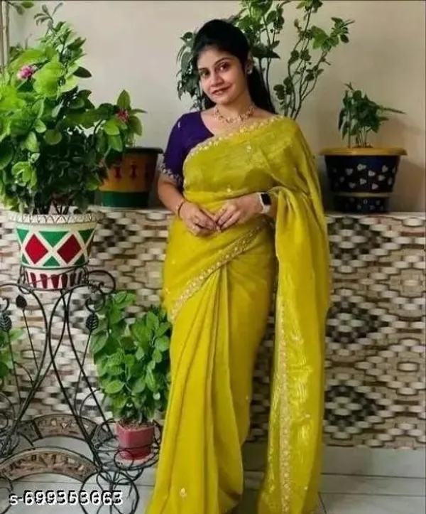 Trendy_Women_S_Handloom_Saree_With_Beads_Embroidery_Work_Rich_Handcrafted_Saree_With_Scalloped_Cutwork_Border_Designer_Party_Wear_Saree