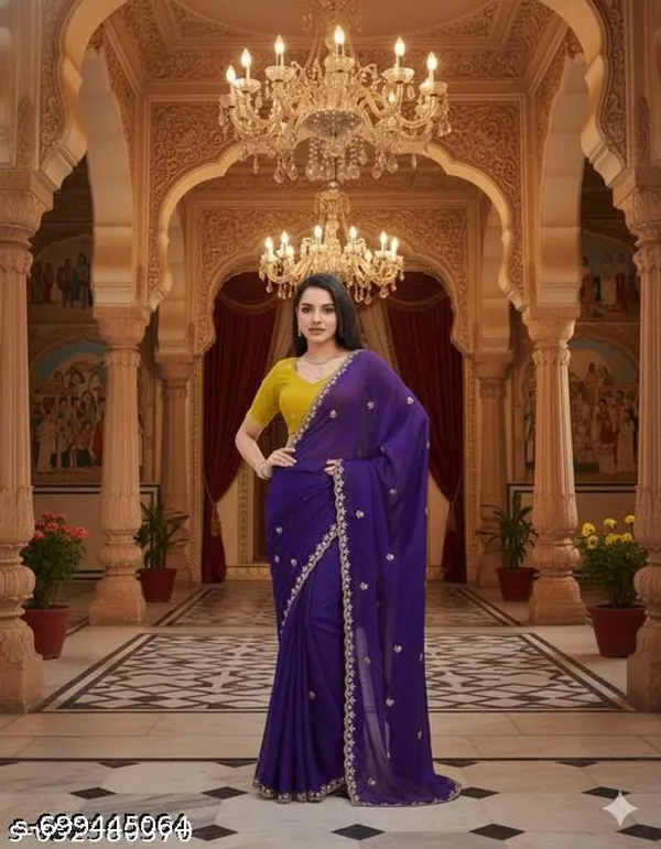 Moss_Chiffon_Saree_A_Beautifully_Crafted_Moss_Chiffon_Saree_That_Offers_A_Soft_Lightweight_And_Elegant_Drape_Perfect_For_Festive_Wear_Parties_And_Special_Occasions