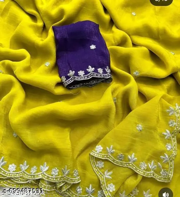Women_S_Trendy_Crunchy_Rich_Handwork_Saree_Handloom_Moti_Work_Saree_Beautiful_Sequence_Saree_Work_Scalloped_Cut_Work_Border_Saree_Rich_Embroidery_Work_With_Separate_Blouse_Piece