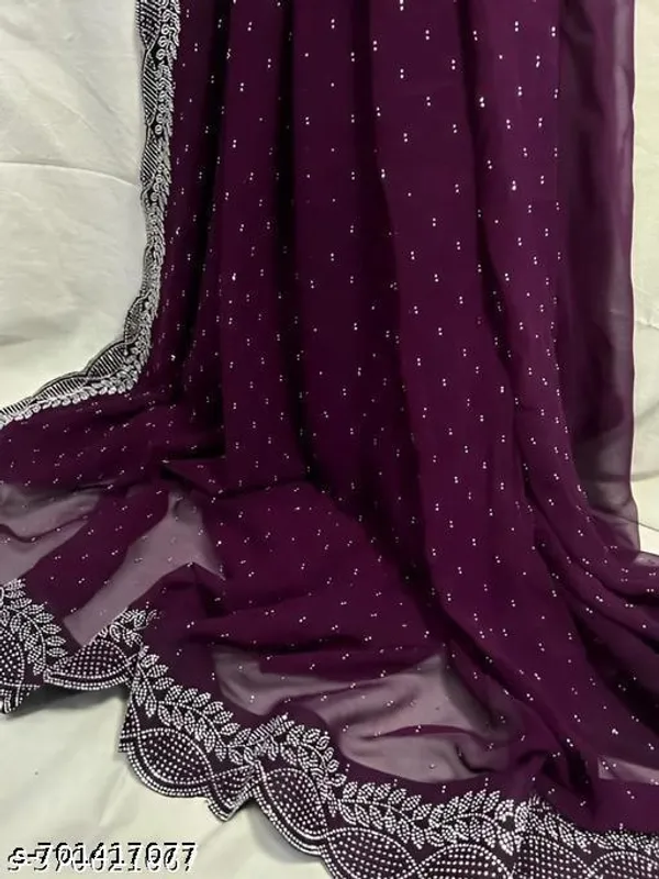 New_Designer_Worked_Georgette_Fabric_Saree_For_Party_And_All_Occasions
