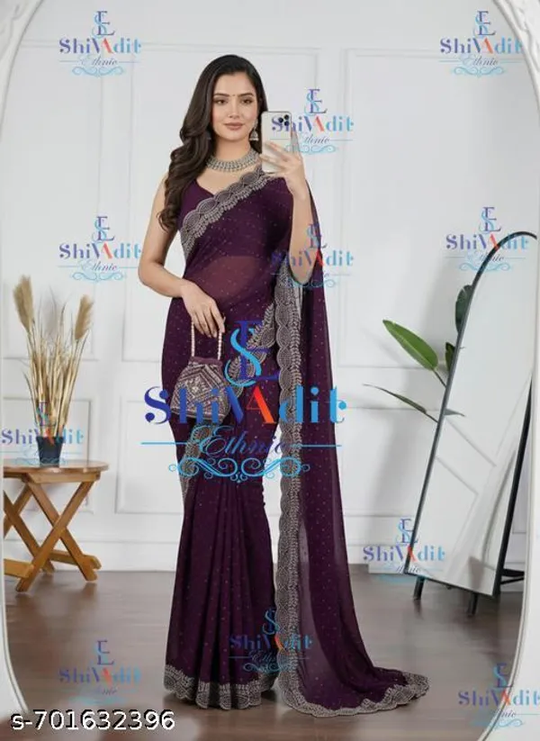 Bollywood_Georgette_Partywear_Saree_New_Saree_Collection_For_Wedding_Festival_Ready_To_Wear_Saree_Budget_Friendly