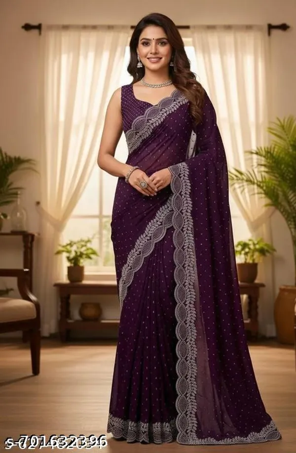 Bollywood_Georgette_Partywear_Saree_New_Saree_Collection_For_Wedding_Festival_Ready_To_Wear_Saree_Budget_Friendly