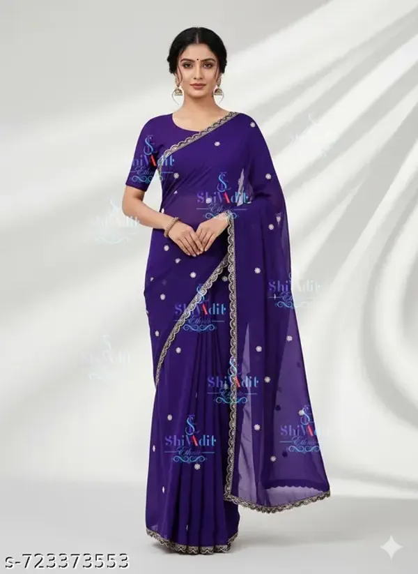New_Superhit_Trending_Embroidered_Cotton_Thread_Sequins_Work_Designer_Saree