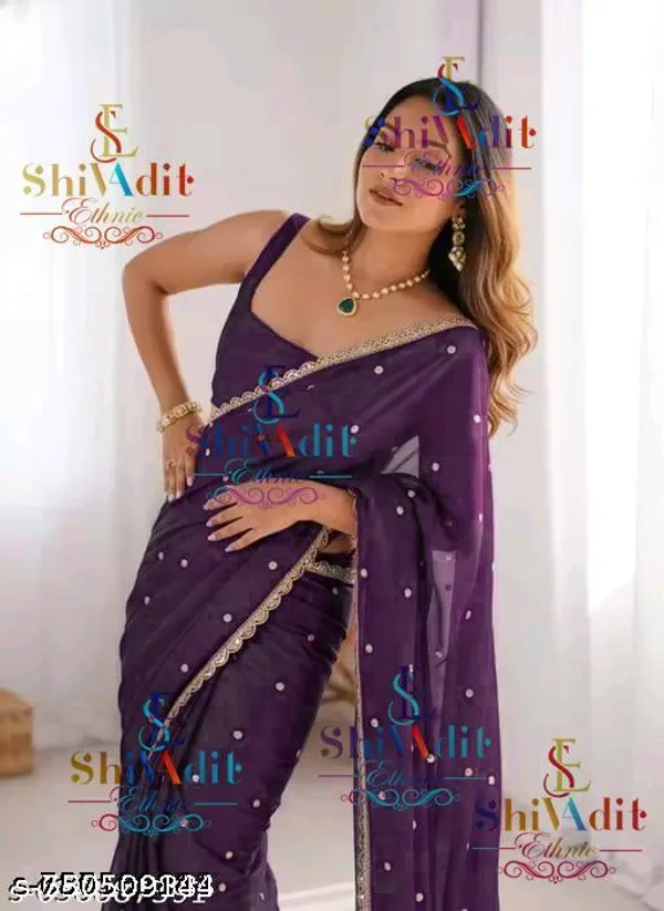 Beautiful_Embroideried_Georgette_Saree_With_Cut_Border_Lace
