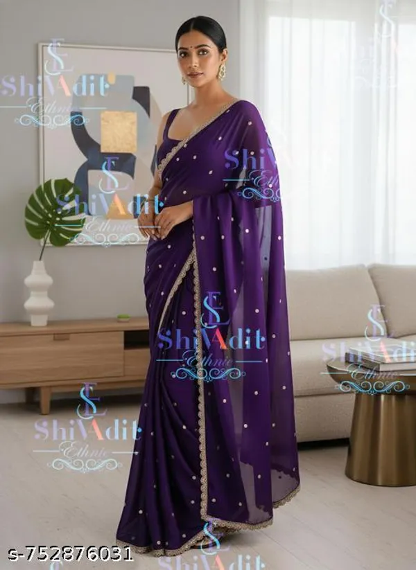 Women_Embroidered_Saree_Fancy_Designer_Embroidery_Work_Saree_For_Party_Wedding_Festive_Wear_Latest_Saree_For_Women_Women_Soft_Fabric_Embroidered_Saree_Elegants_Designer_Saree_With_Beautiful_Embroidery_Work_For_Women_Girls