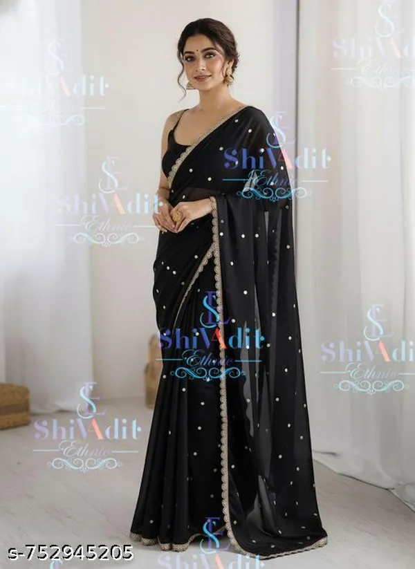 Women_Embroidered_Saree_Fancy_Designer_Embroidery_Work_Saree_For_Party_Wedding_Festive_Wear_Latest_Saree_For_Women_Women_Soft_Fabric_Embroidered_Saree_Elegants_Designer_Saree_With_Beautiful_Embroidery_Work_For_Women_Girls