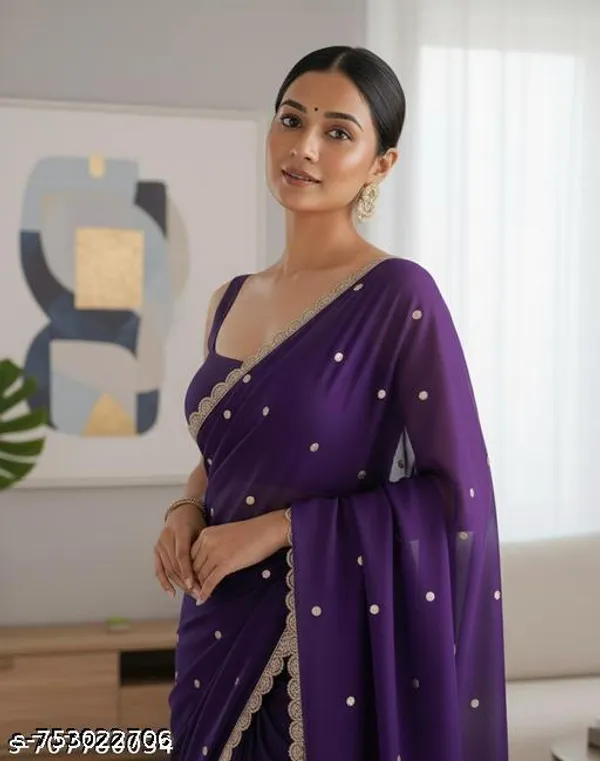 Shivadit_Women_S_Chiffon_Silk_Butti_Embroidered_Scallop_Lace_Border_Saree_Purple_Color_Saree_Woman_Sari_Saree