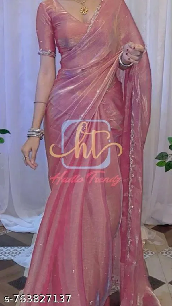 Trending_White_Fancy_Organza_Jimmy_Choo_Diamond_Work_Siroski_Saree_With_Blouse