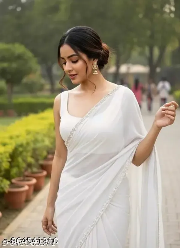 White_Chiku_Festival_Saree