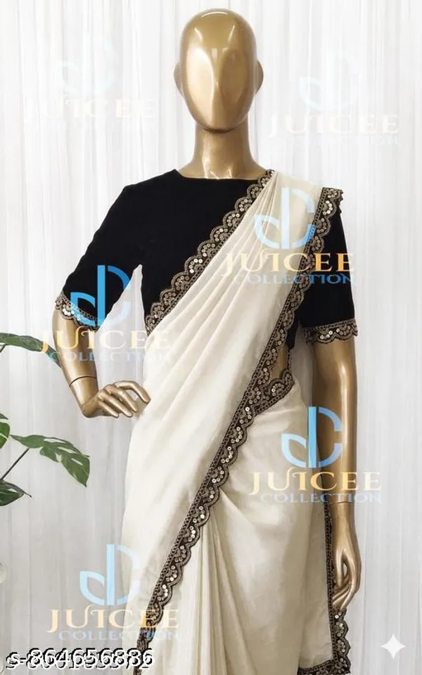 Chinnon_Georgette_Banarasi_Trending_Brasso_New_Bollywood_Most_Searched_White_Traditional_And_Party_Wear_Saree_Unsich_Blouse