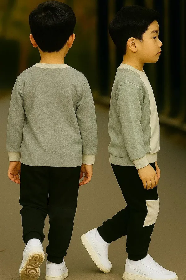 Trendy_Kids_Clothing_Set_For_Boys_Comfortable_Cotton_Tracksuit_King